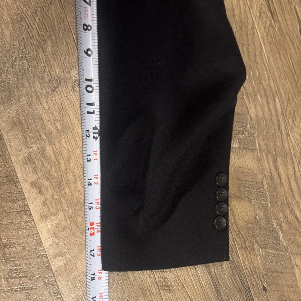 Oscar de la Renta Black Wool Cashmere Blend Blazer Sport Coat 40L